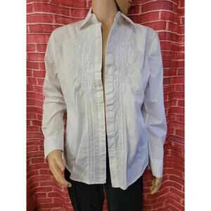 Smash Size M White Embroidered LS Modern Men's Buttons Up Shirt NWT $99.00 # C